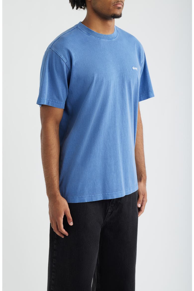 Cotton Logo T-Shirt, Alternate, color, PIGMENT ELECTRIC INDIGO