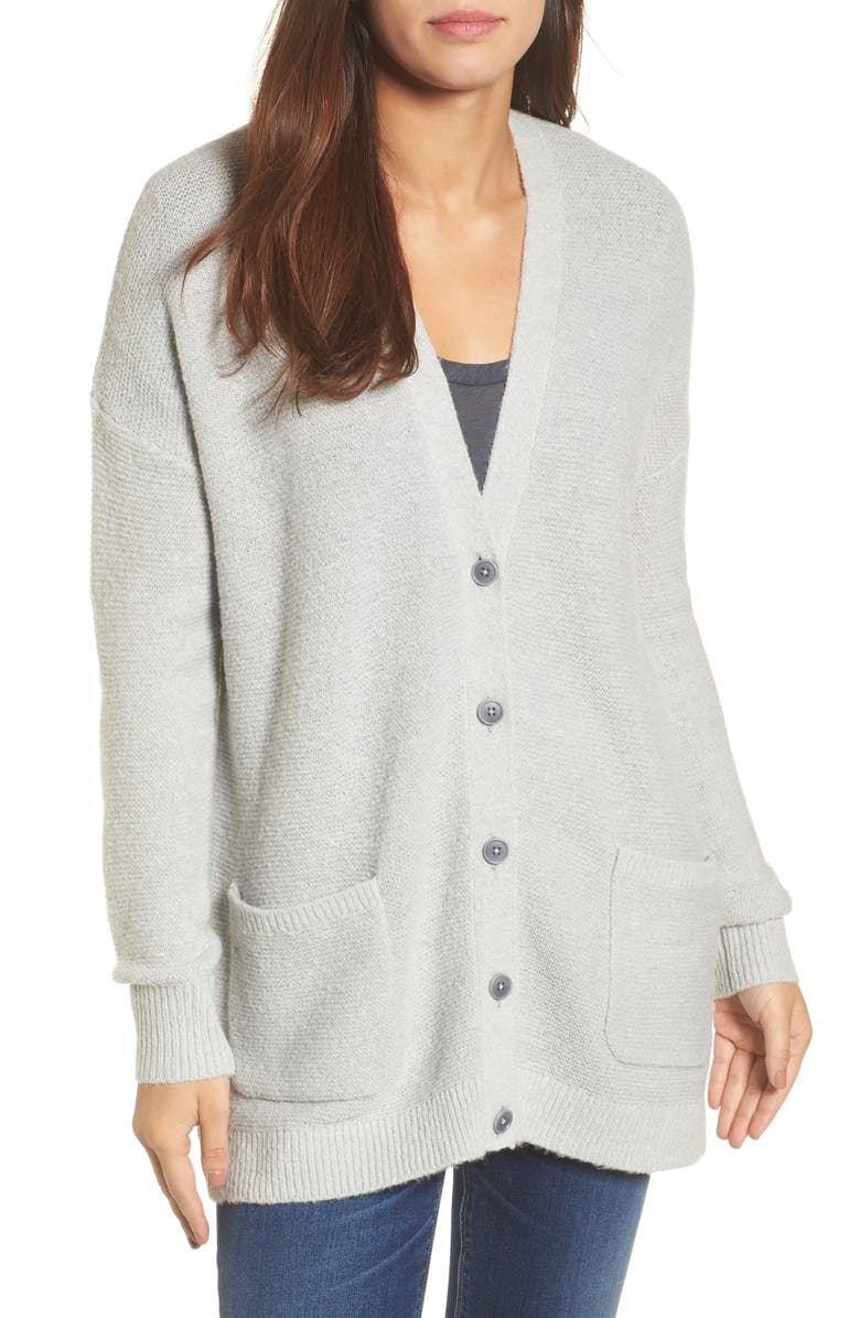 Caslon<sup>®</sup> Relaxed Boyfriend Cardigan, Alternate, color, 