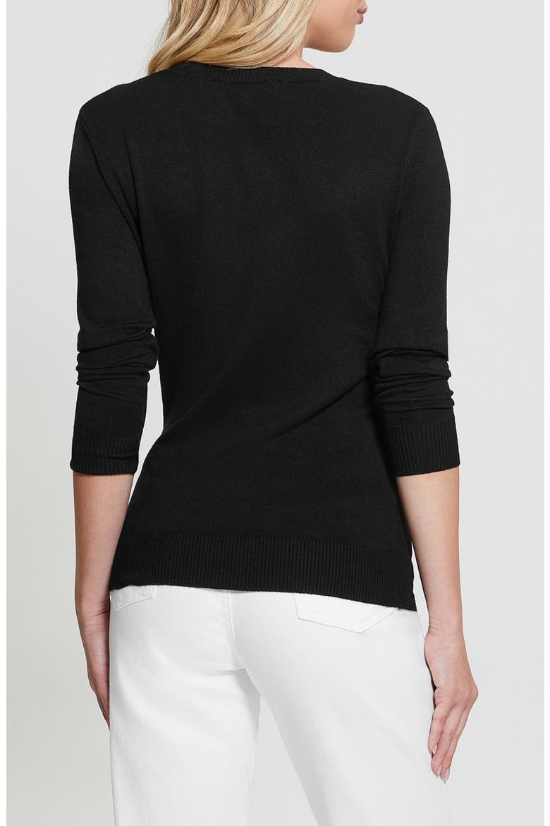 Olive Embellished Logo Sweater, Alternate, color, JET BLACK