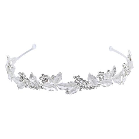Rhinestone Leaf Pattern Headband