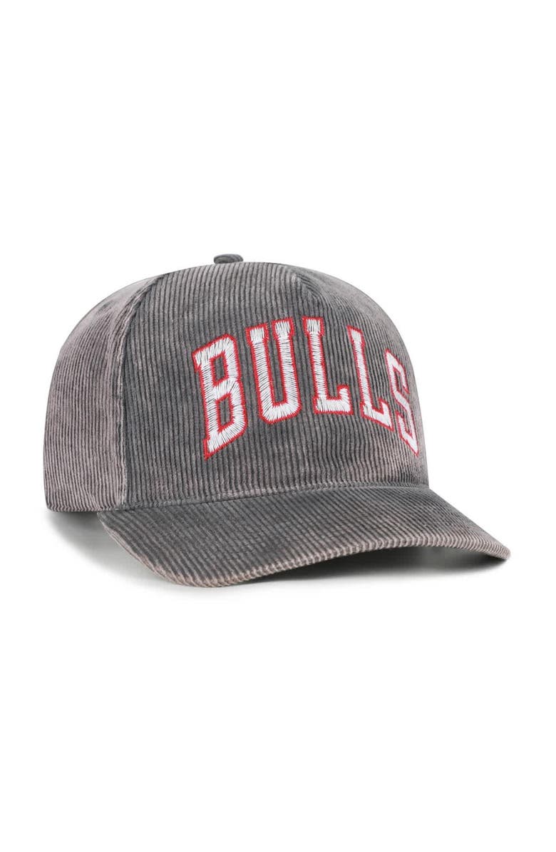 '47 Men's '47 Charcoal Chicago Bulls Reclaim Snow Wash Corduroy Adjustable Hitch Hat, Alternate, color, Charcoal