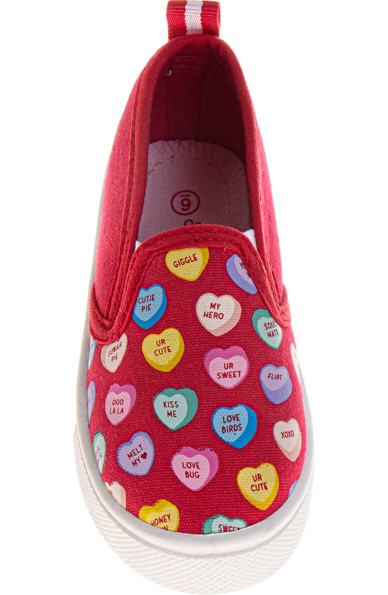 SweetHearts Conv. Hearts Slip-On 5-10, Alternate, color, Red Multi