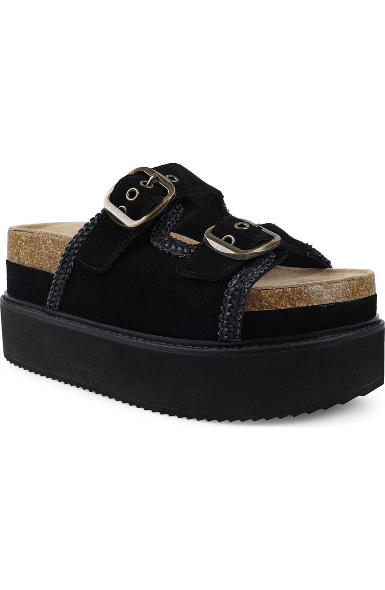 ZIGI Platform Sandal, Main, color, Black Suede