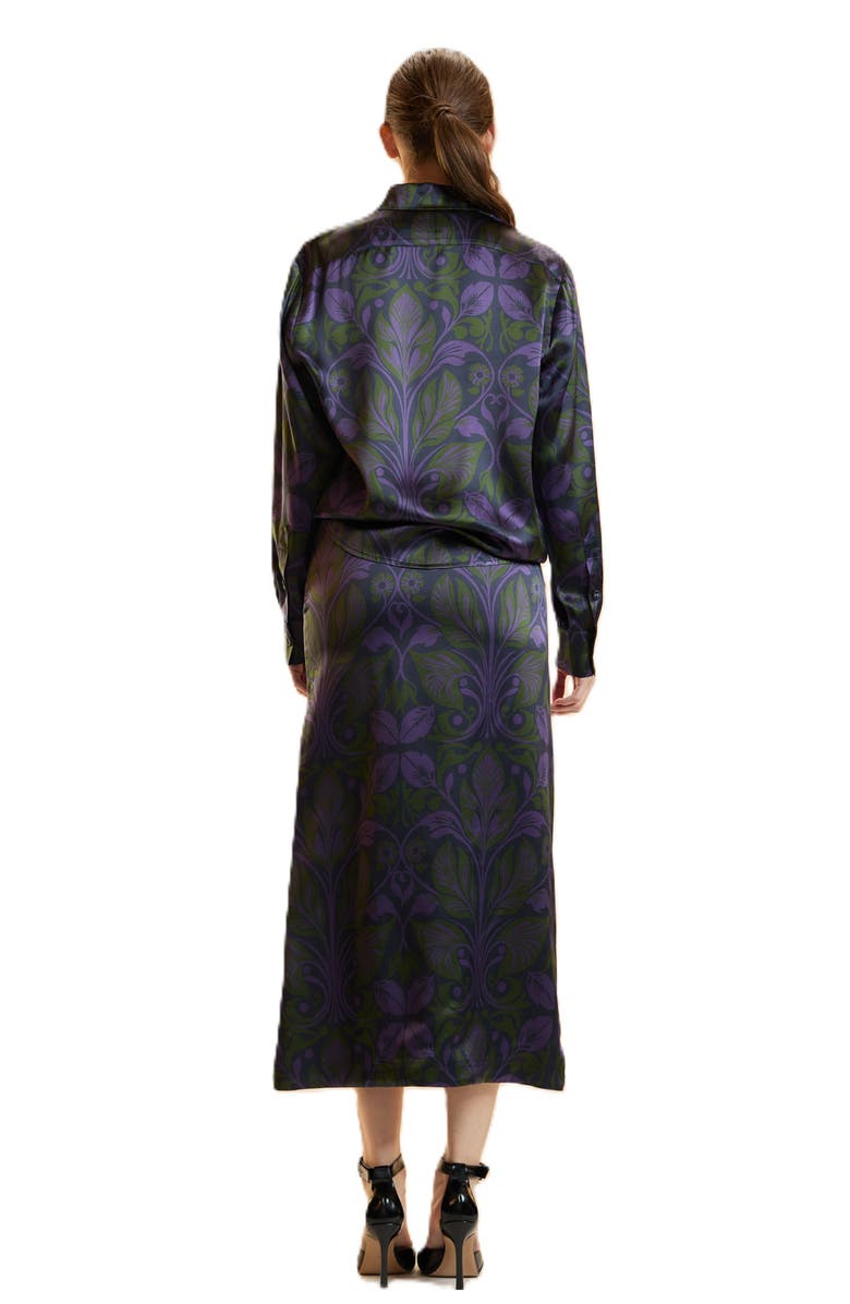 Cynthia Rowley Collectible Silk Shirt, Alternate, color, Purple Multi