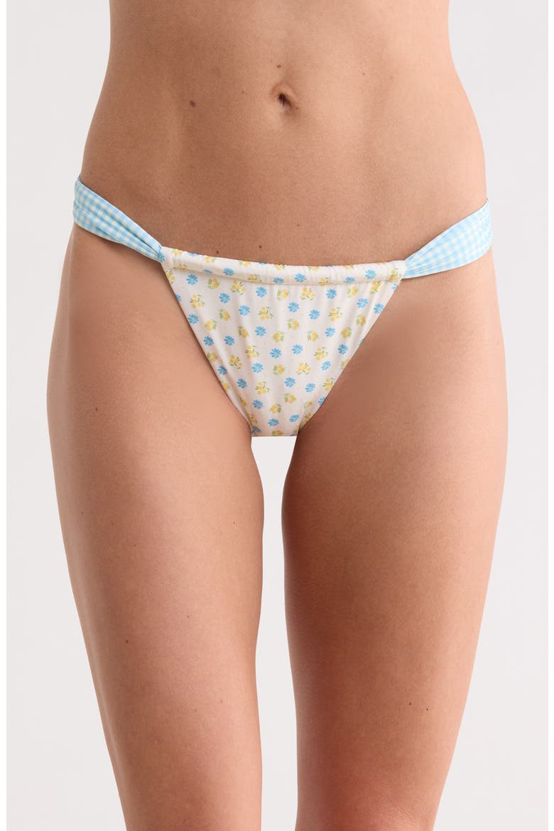 Tropics Bikini Bottoms, Main, color, MEADOW/ BLUE GINGHAM