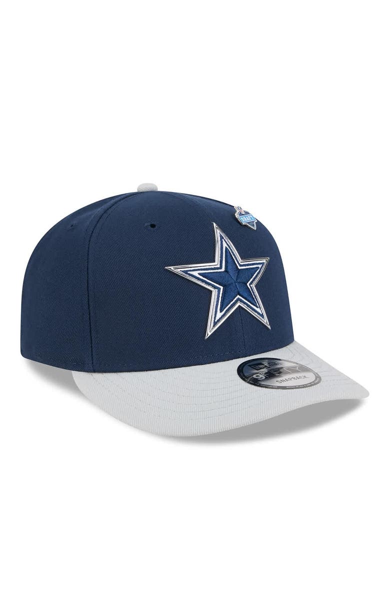 New Era Men's New Era  Navy/Silver Dallas Cowboys 2026 NFL Draft On Stage Pre-Curved 9FIFTY Snapback Hat, Alternate, color, Navy