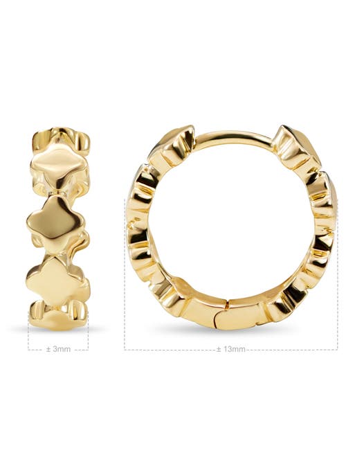 Devata Clover Hoop Earrings In Gold