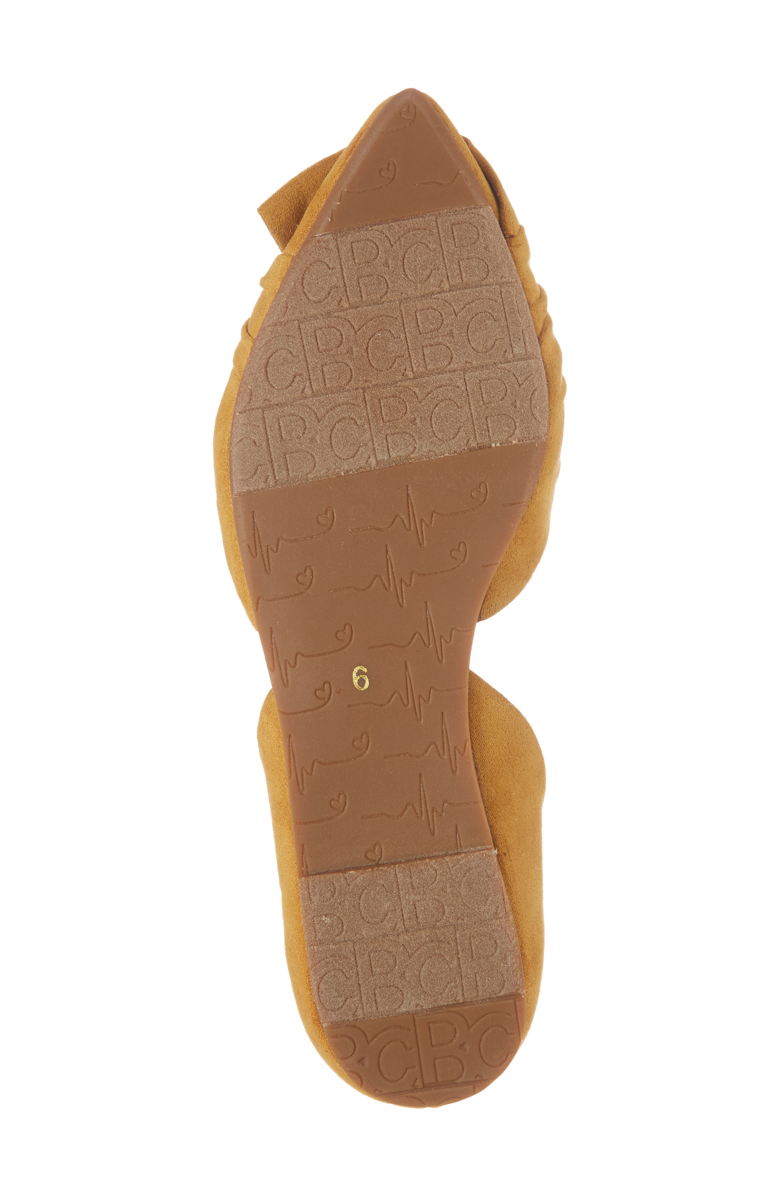 Snow Cone d'Orsay Flat, Alternate, color, MUSTARD SUEDE