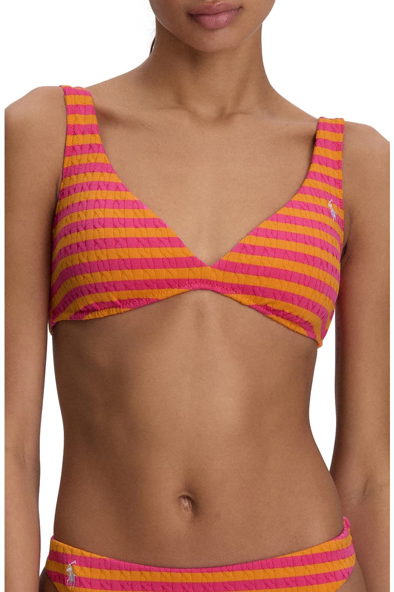 Stripe Bikini Top, Main, color, DESERT PINK SAIL ORA