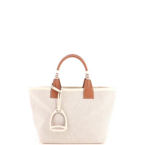 Sac Steeple Tote Toile with Leather 25