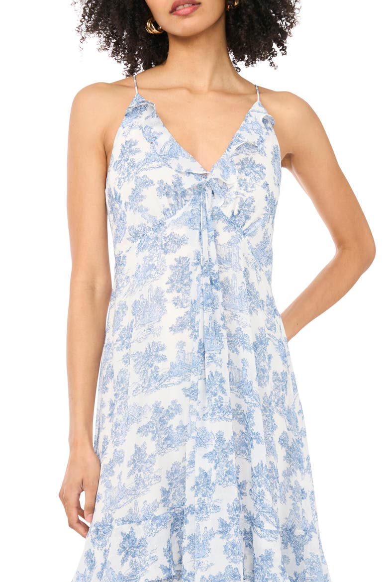 Ruffle Maxi Dress, Alternate, color, BLUE DENIM