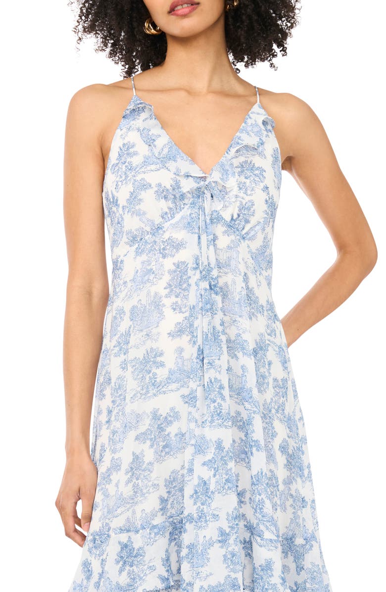 1.STATE Ruffle Maxi Dress, Alternate, color, Blue Denim