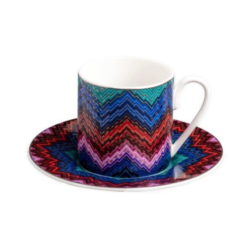 Missoni Coffee Cup & Saucer Set Of 2 In Luxury Box In Multi
