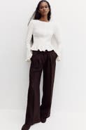 H&M Crinkled Tailored Trousers