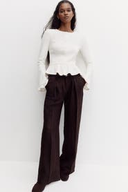 H&M Crinkled Tailored Trousers