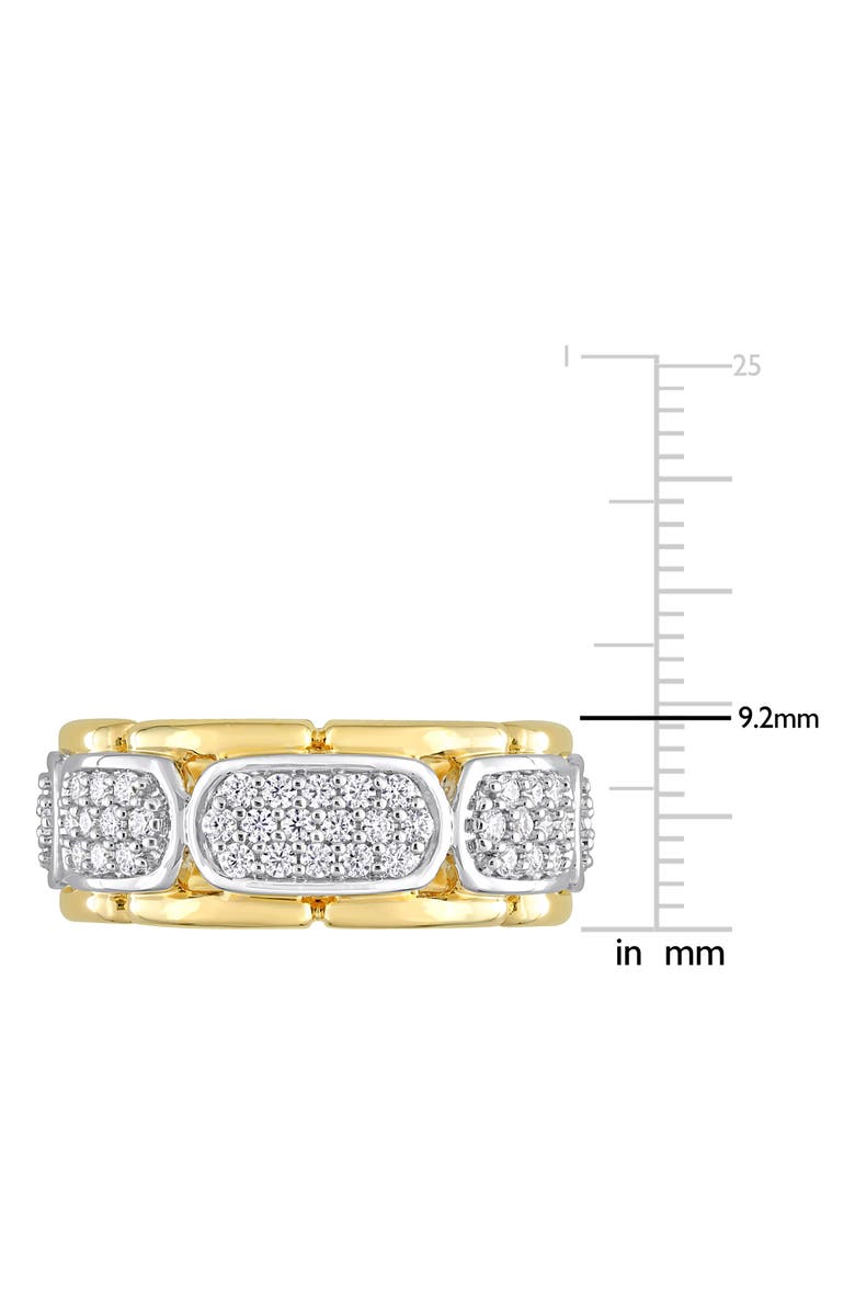 DELMAR Men's Moissanite Station Ring, Alternate, color, Gold