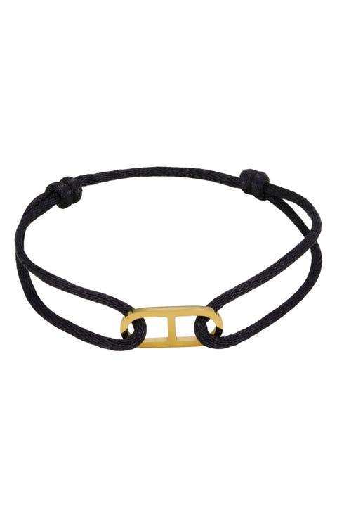Men's Anchor Link Cord Bracelet