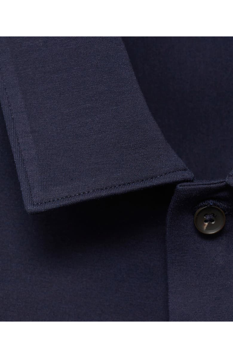 MANGO Short Sleeve Cotton Blend Button-Up Shirt, Alternate, color, 