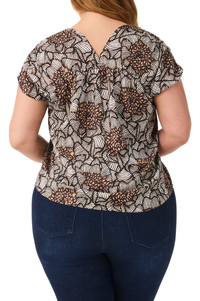 Petal Bloom Short Sleeve Top, Alternate, color, NEUTRAL MULTI