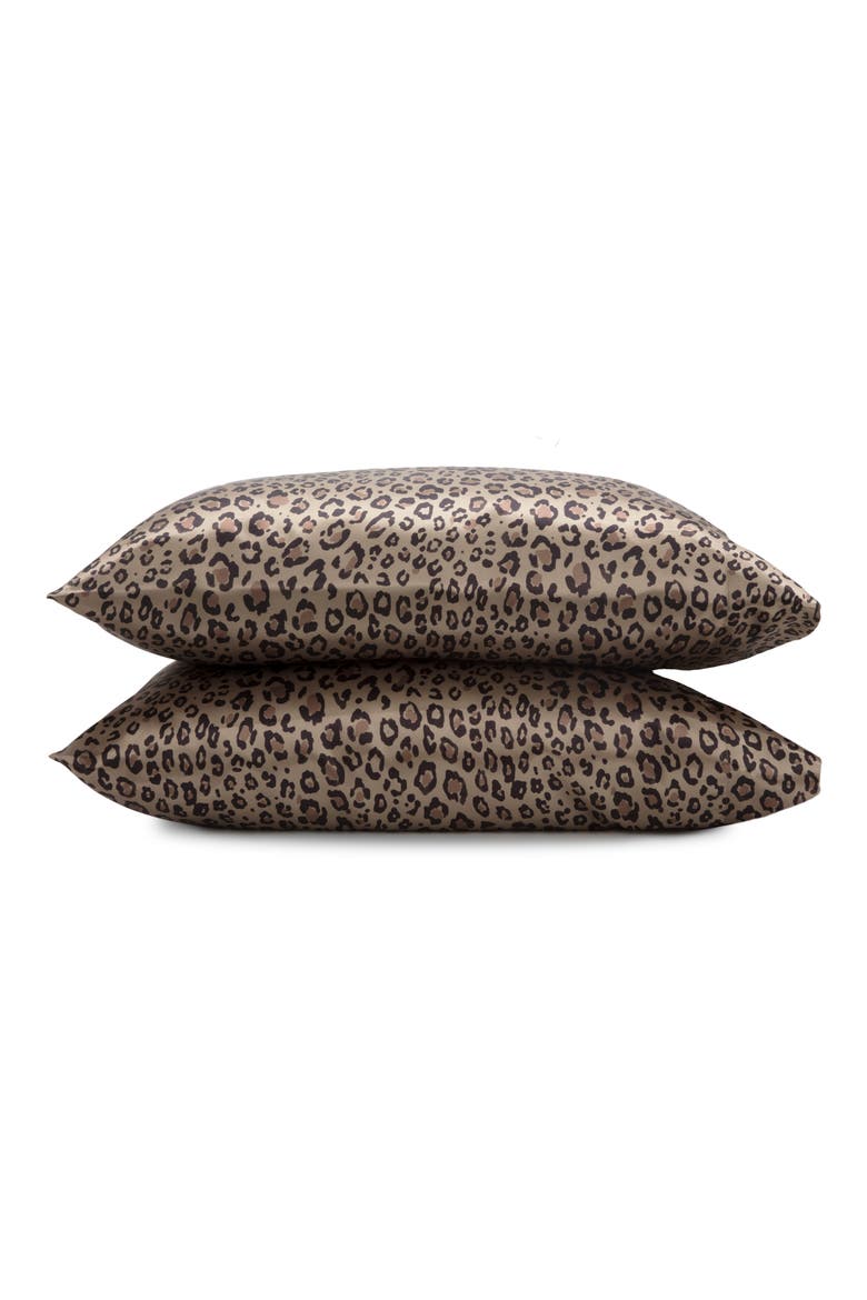 Set of 2 Elegance Leopard Pillowcases, Main, color, LEOPARD