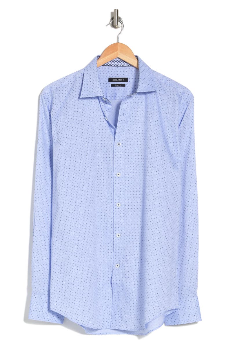 Bugatchi Paisley Shaped Fit Shirt, Alternate, color, 