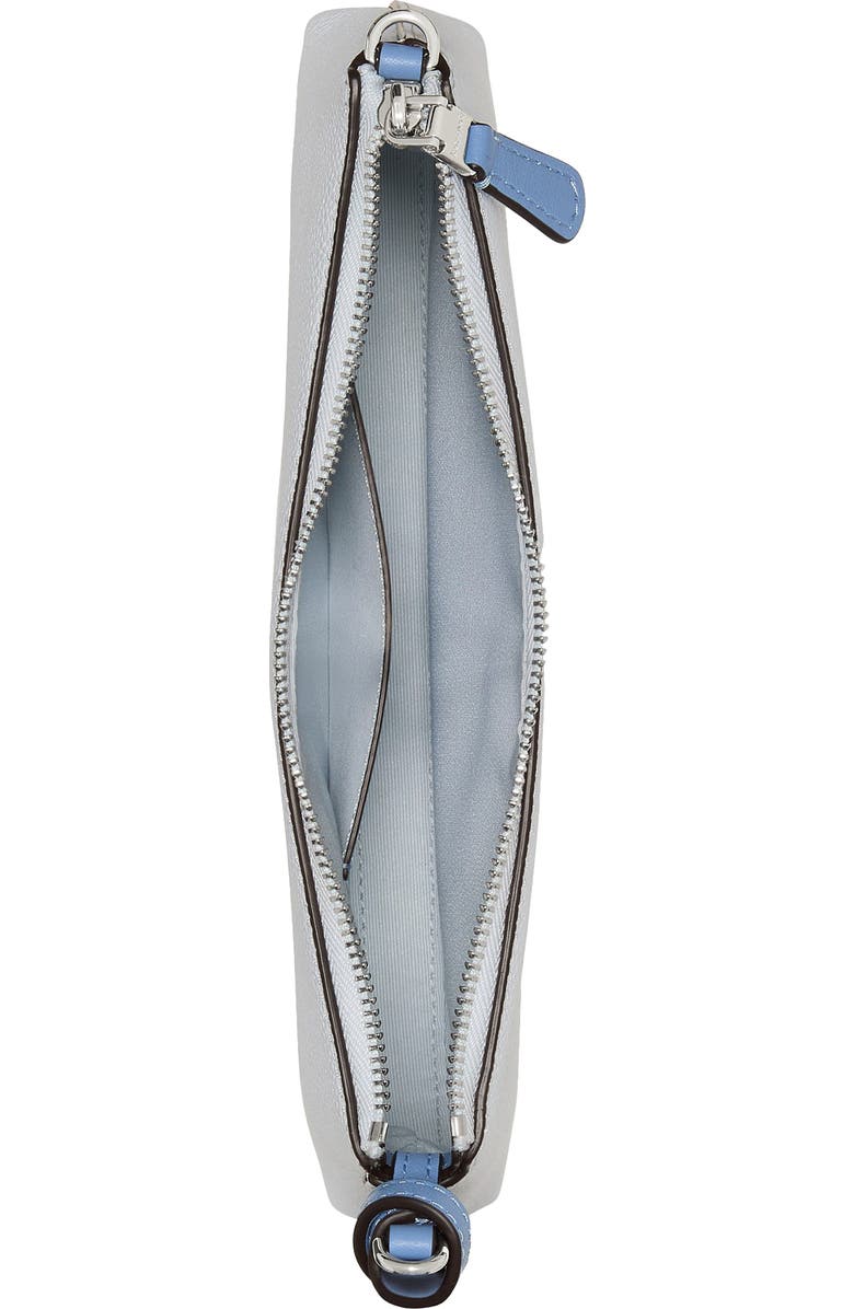 Kate Spade New York loop colorblock pebble leather pochette shoulder bag, Alternate, color, Pale Sapphirine