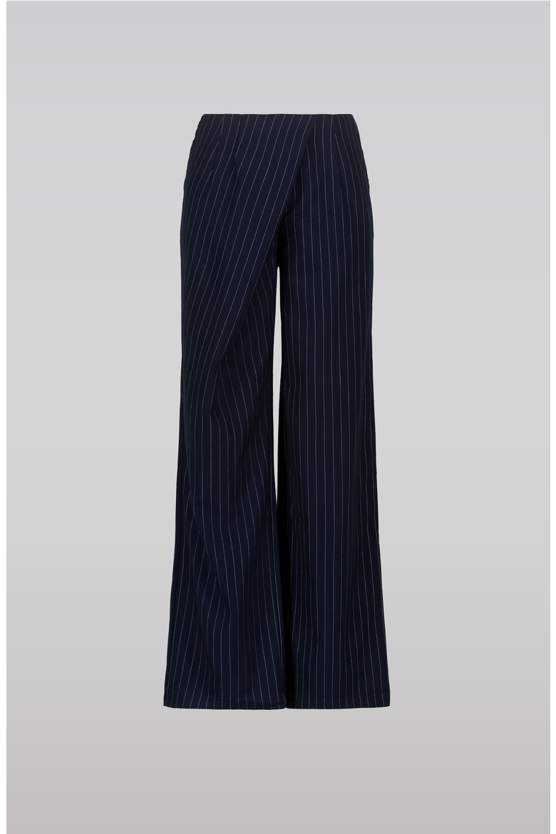 Navy Pinstripe Trousers, Main, color, Navy