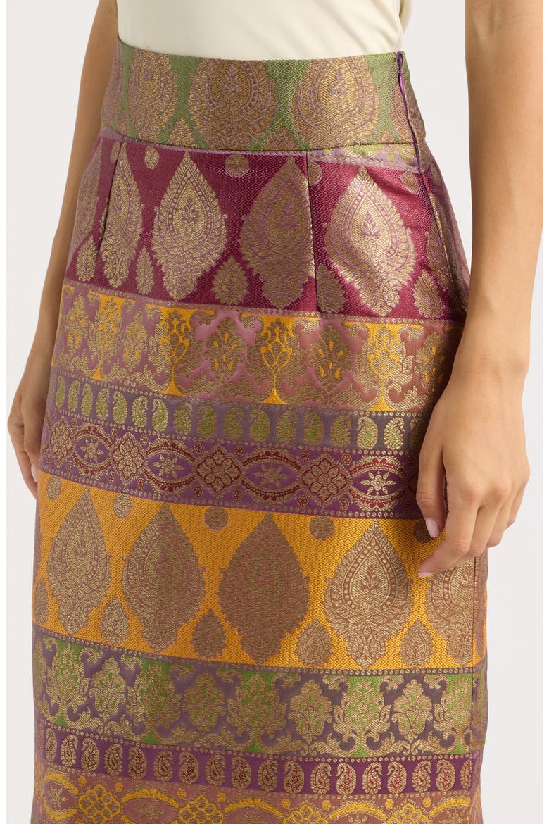Aurora Embroidered Maxi Skirt, Alternate, color, PINK