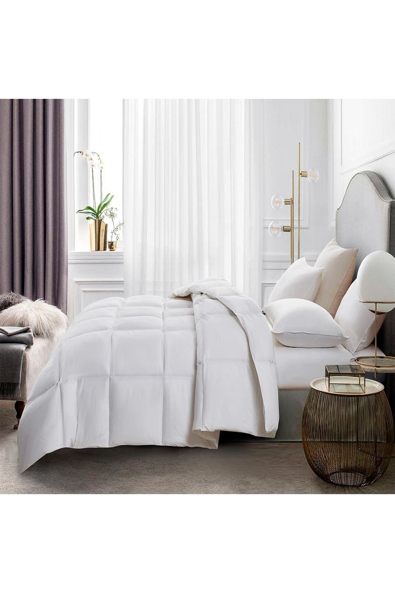 Serta 233TC  Extra Warmth Goose Feather & Goose Down Fiber Comforter - King - White, Main, color, WHITE