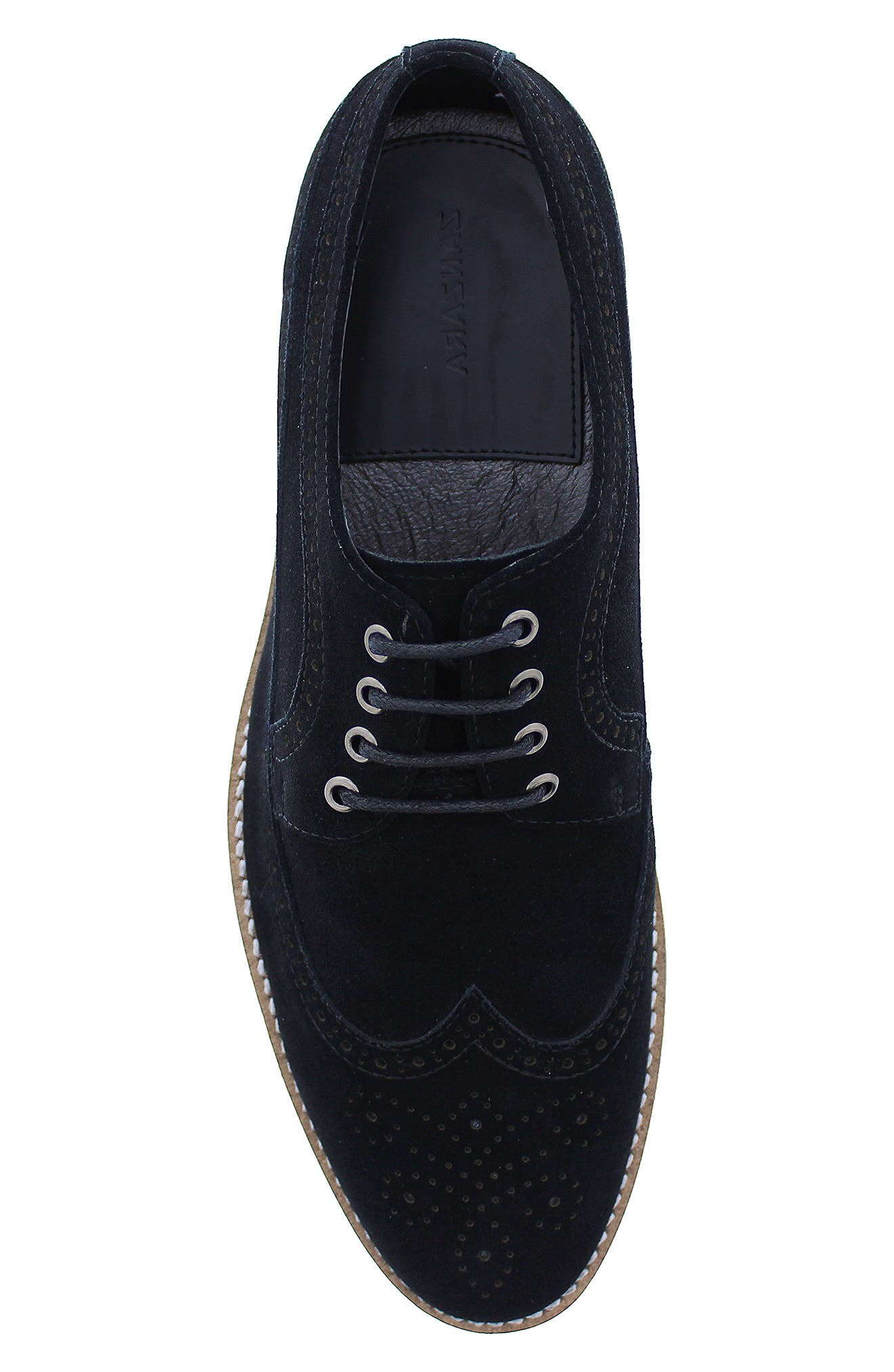 Zanzara Tiki Brogue Derby, Alternate, color, Black