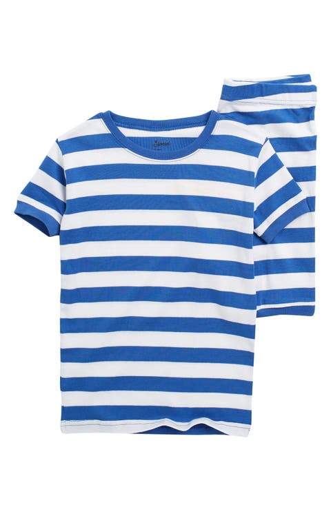 Kids Short Sleeve Cotton Striped Matching Family Pajamas