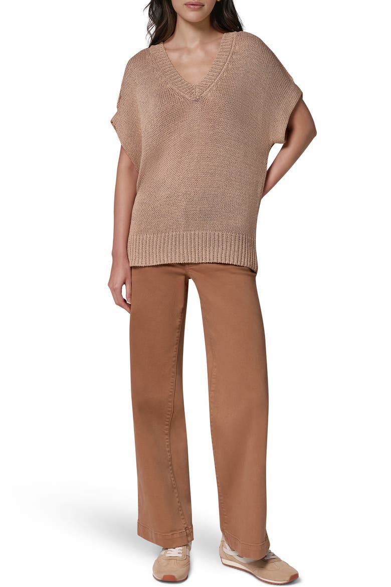 Metallic Relaxed Fit Sweater, Alternate, color, FAWN