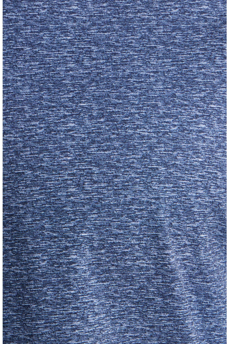 Trim Fit Mélange Performance Button-Up Shirt, Alternate, color, NAVY