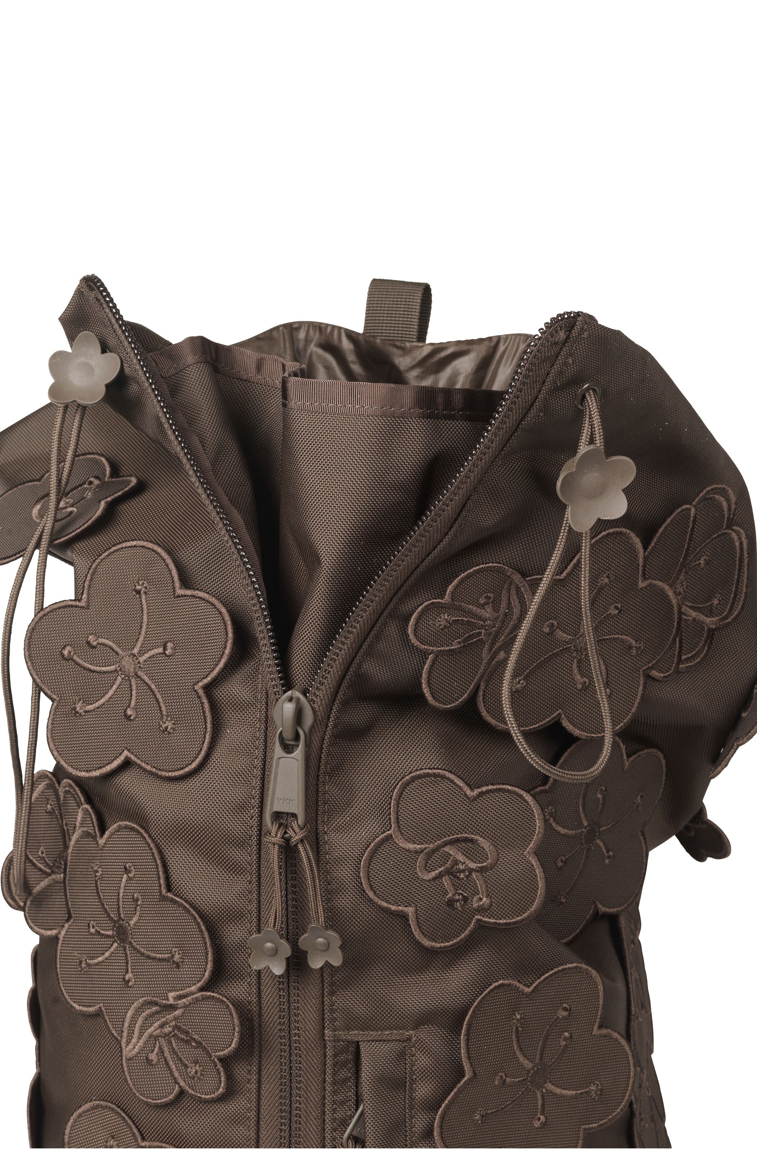 Cecilie Bahnsen x The North Face Floral Appliqué Nylon Canvas Backpack, Alternate, color, 