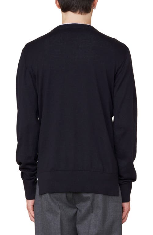 Officine Generale Nilo Crewneck Sweater In Night Sky