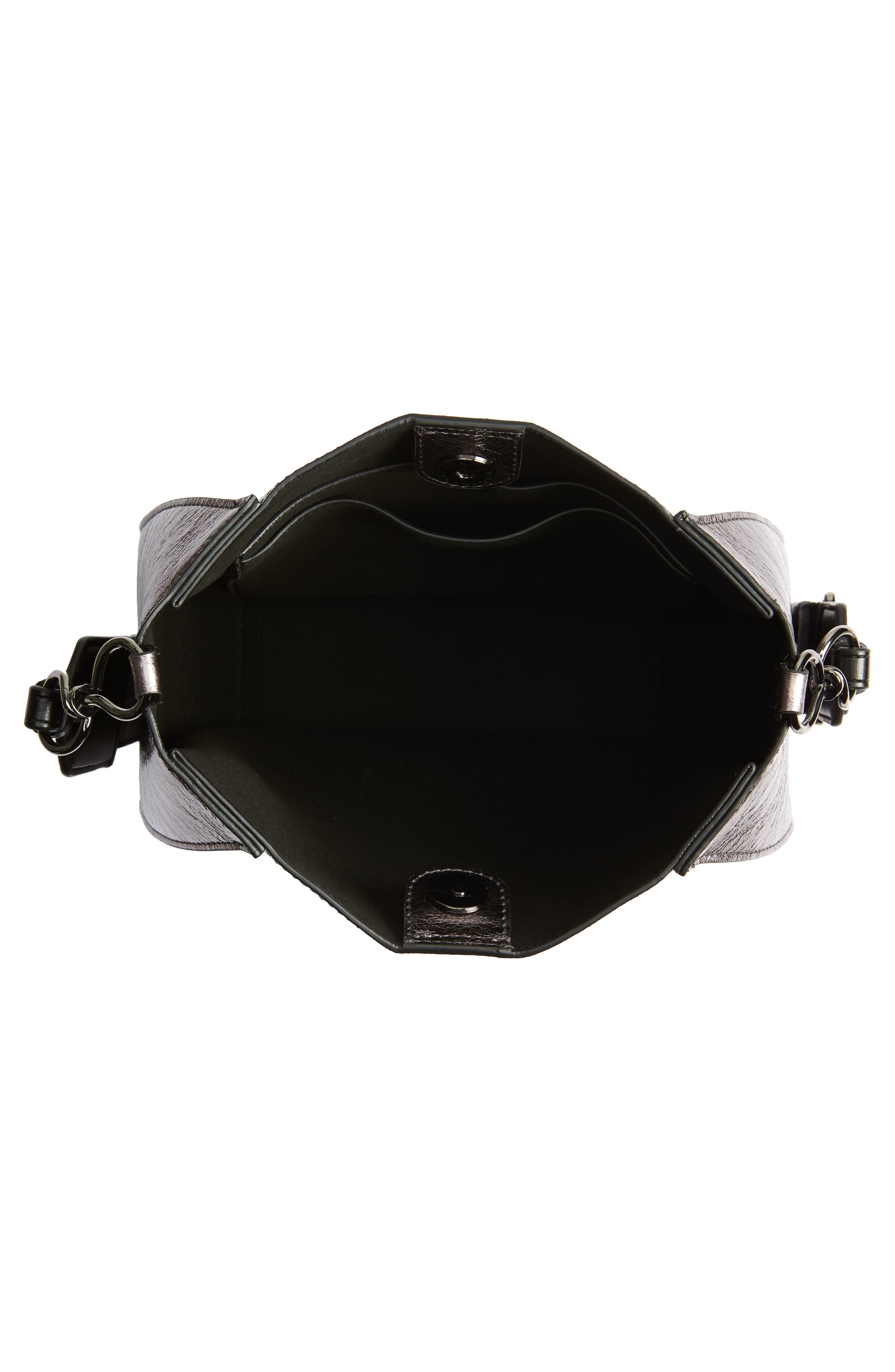 Stella McCartney Mini Stella Perforated Logo Faux Leather Crossbody Bag, Alternate, color, 