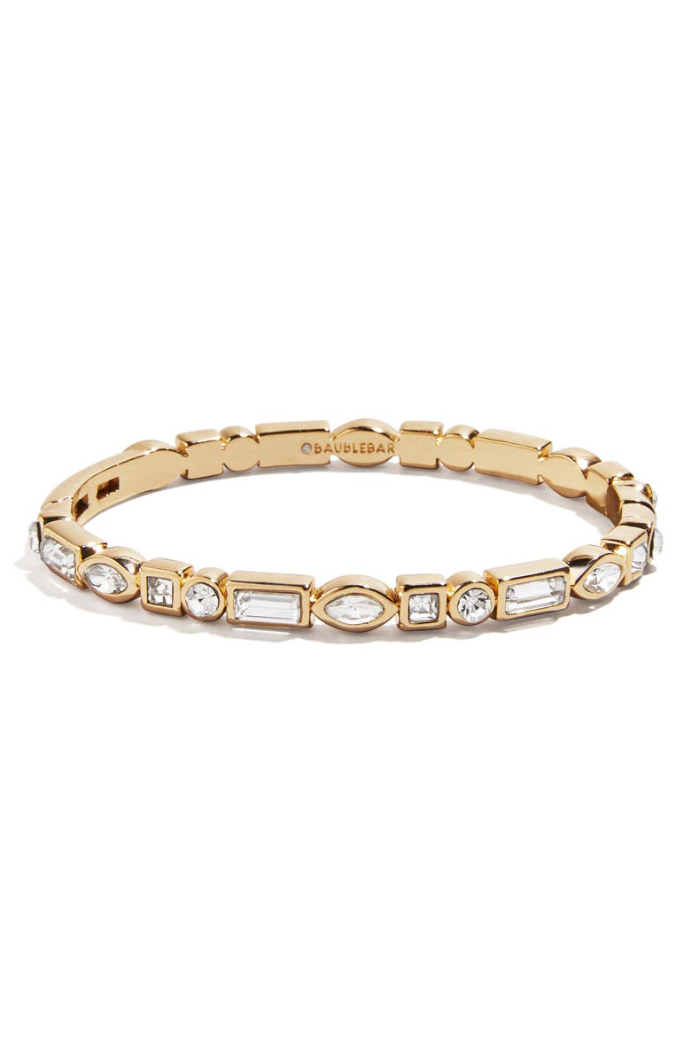 BaubleBar Kayden Crystal Bracelet, Main, color, Gold
