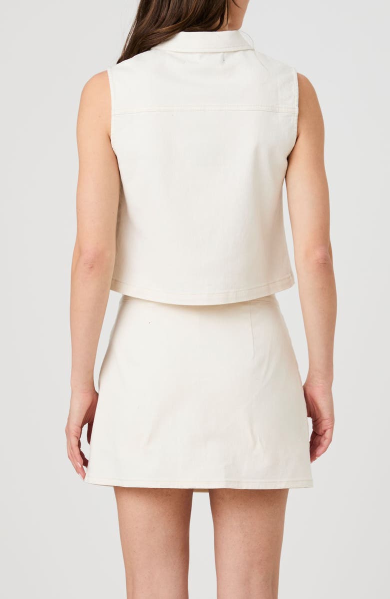 French Connection Denim Vest, Alternate, color, Ecru