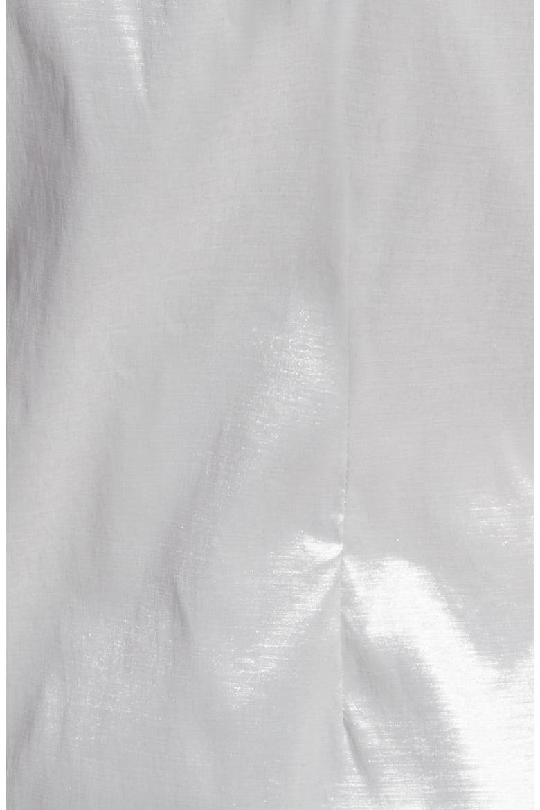 Portrait Collar Faux Wrap Blouse, Alternate, color, SILVER