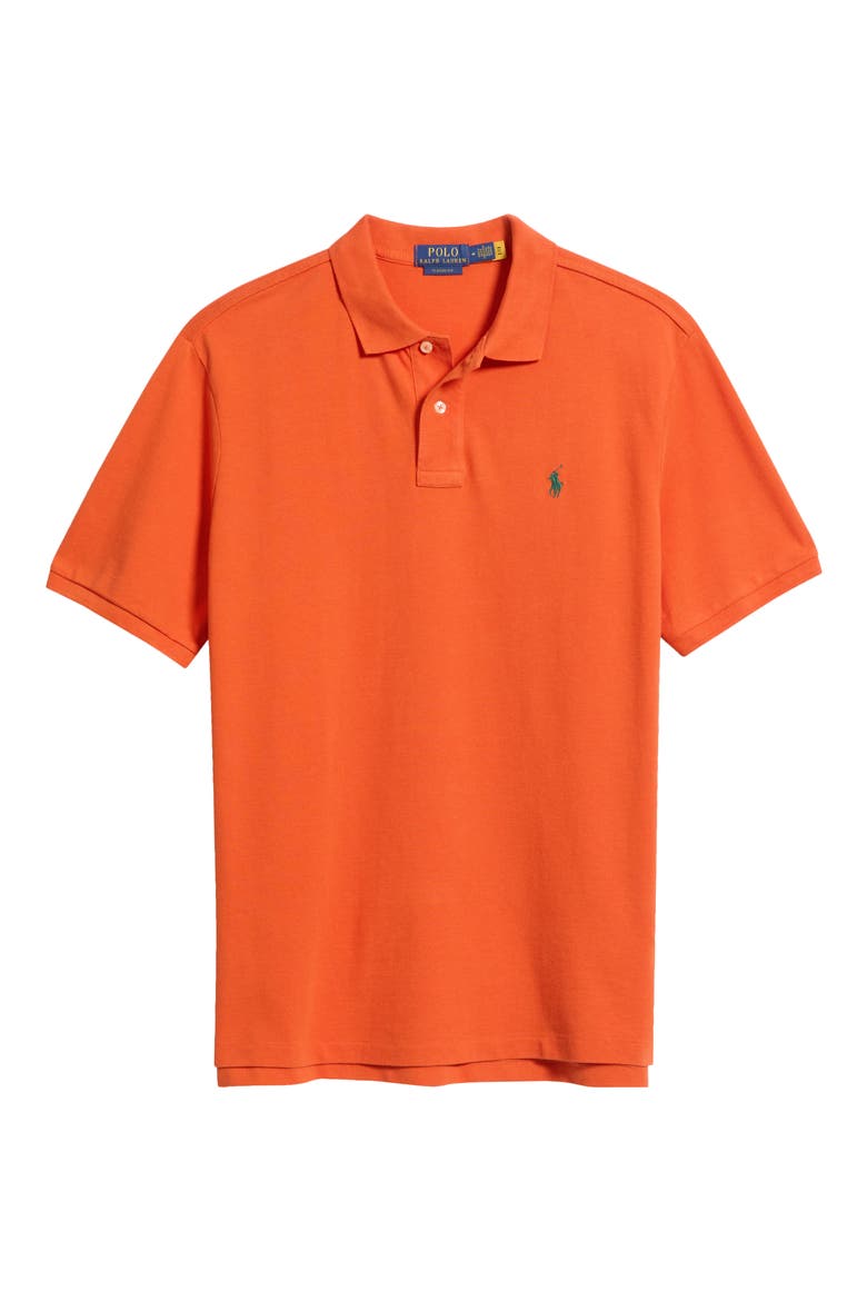 The Iconic Classic Fit Mesh Polo, Main, color, ORANGE