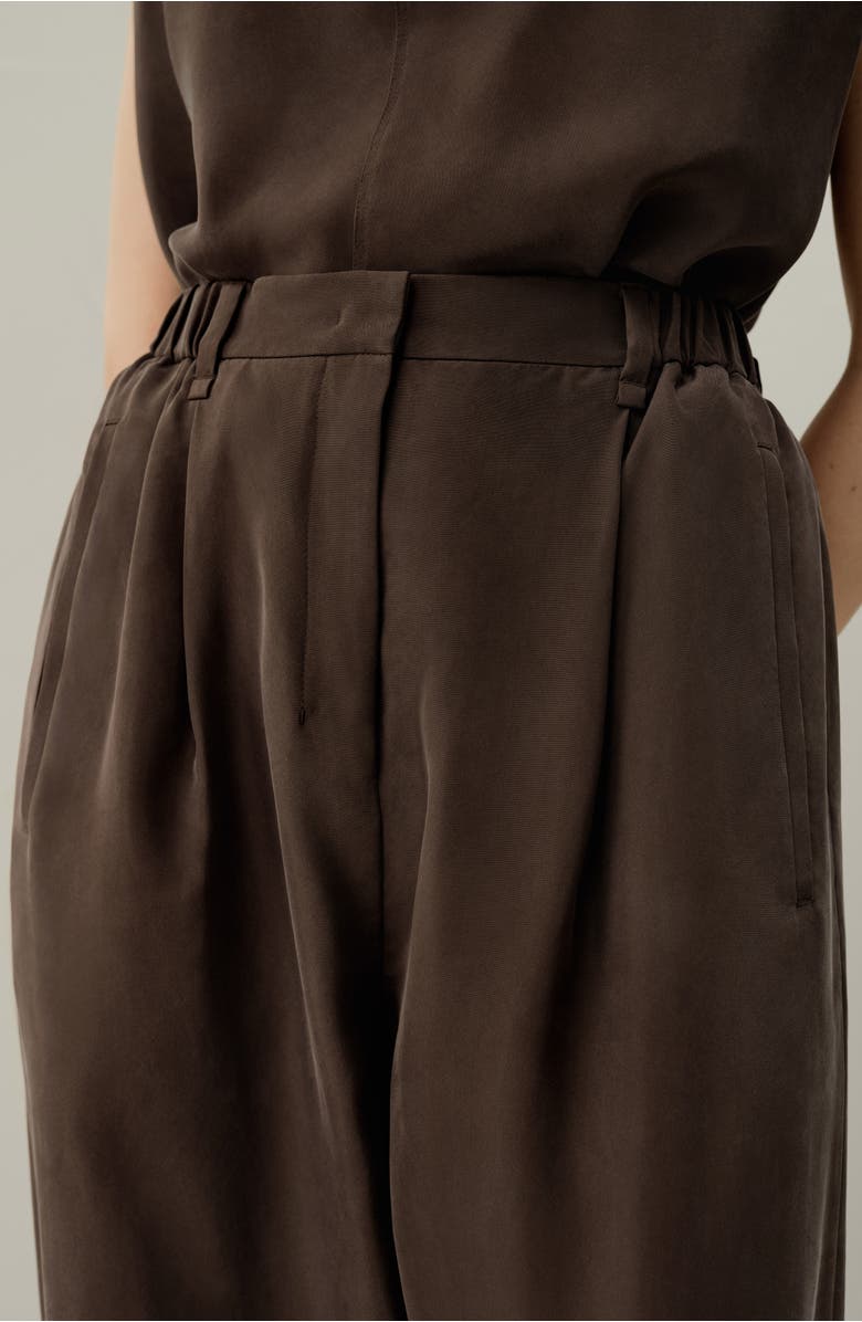 Lilysilk Sand-Washed Silk Habotai Barrel Pant, Alternate, color, Toffee