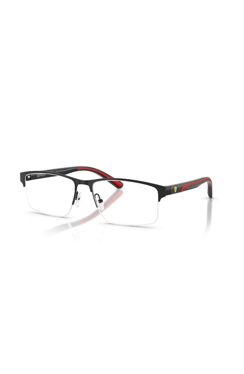 Scuderia Ferrari 58mm Rectangle optical glasses, Main, color, Black