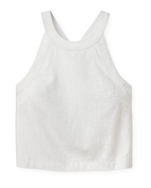 Cartolina Brant Linen Tank in Bright White at Nordstrom, Size X-Small