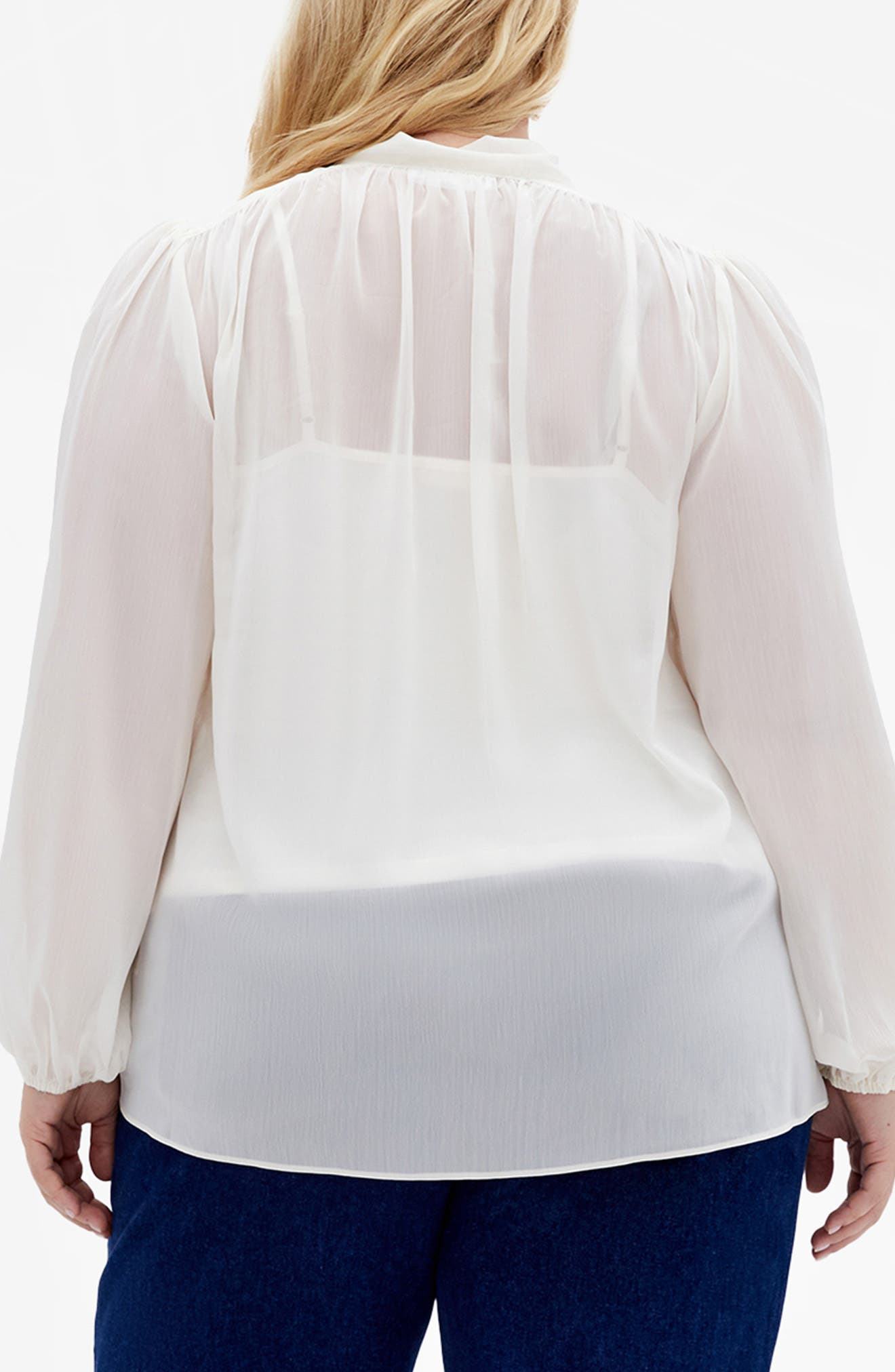 Seline Tie Neck Chiffon Shirt - image 2