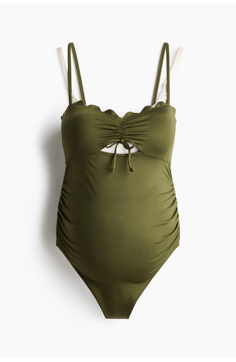 H&M Mama Swimsuit, Main, color, Olive Green
