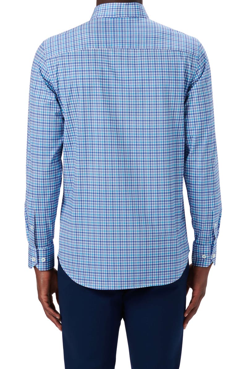 Bugatchi OoohCotton<sup>®</sup> Plaid Button-Down Shirt, Alternate, color, 