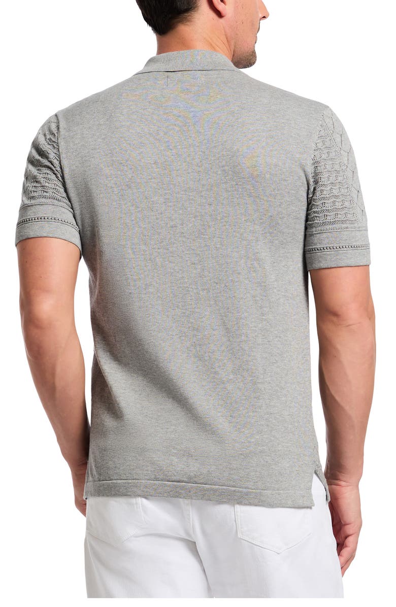 Robert Graham Delmar Pointelle Cotton Button-Up Sweater, Alternate, color, 