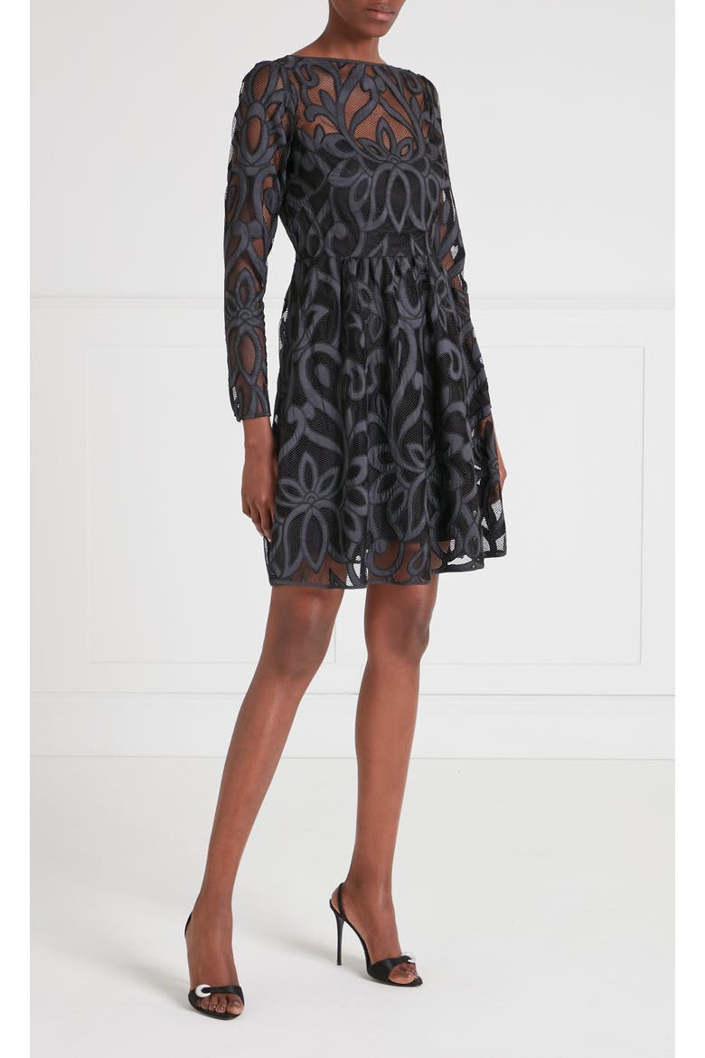 Louis Mini Dress, Main, color, Black
