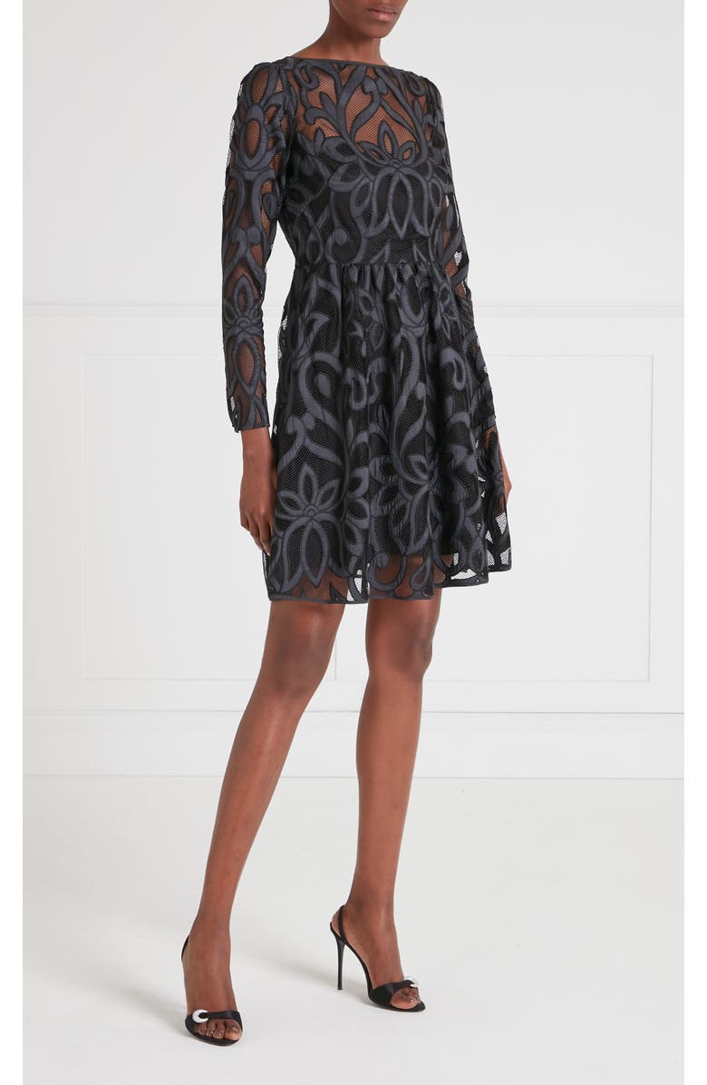 Temperley London Louis Mini Dress, Main, color, Black