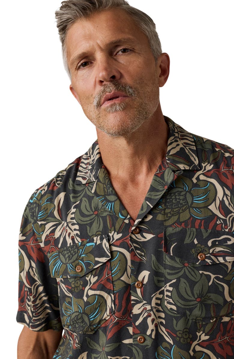 Faherty Bali Button-Up Camp Shirt, Alternate, color,